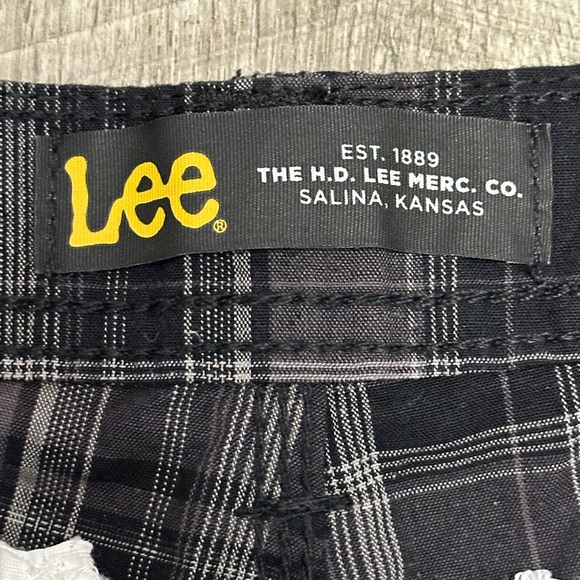 Men's Lee 36 Large Chino Khakis Shorts Cargo Black Gray Stretch Durable NWT - Picture 9 of 11